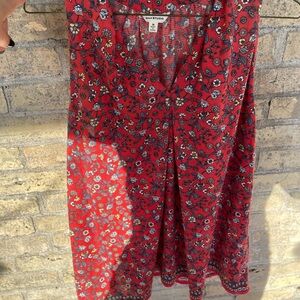 Max Studio Red Floral Patterned top